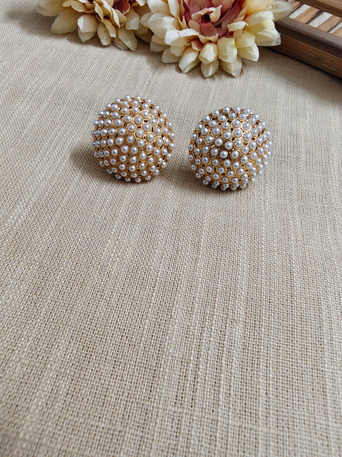 Antique Pearl Dome Studs