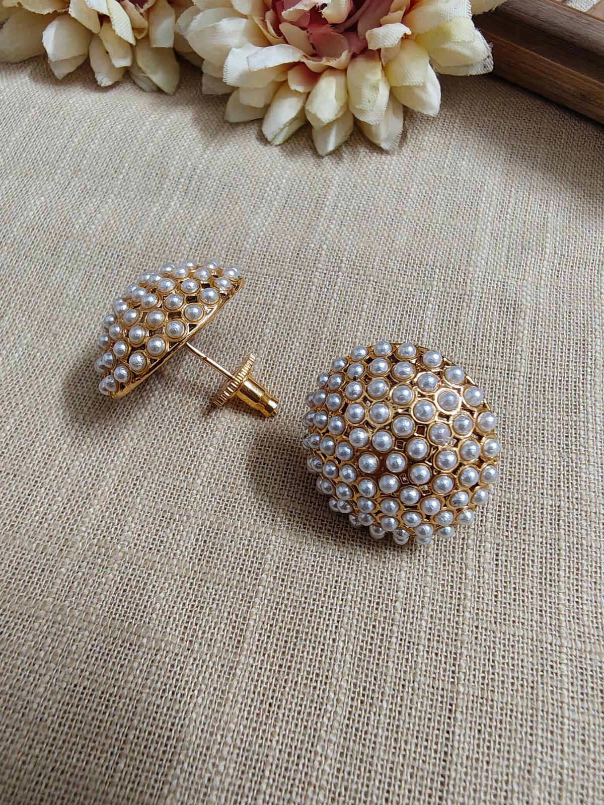Antique Pearl Dome Studs