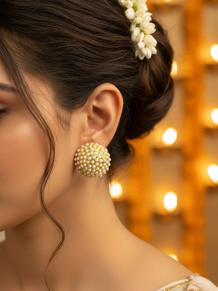 Antique Pearl Dome Studs